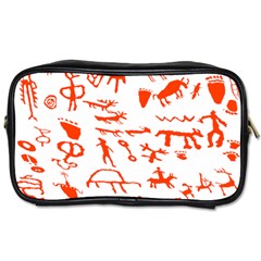 Petroglyph Art Symbols Art Rock Toiletries Bag (two Sides) by Pakrebo