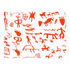 Petroglyph Art Symbols Art Rock Double Sided Flano Blanket (mini)  by Pakrebo