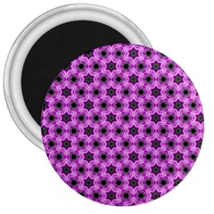 Background Wallpaper Pattern Pink Black 3  Magnets by Pakrebo