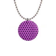 Background Wallpaper Pattern Pink Black 1  Button Necklace by Pakrebo