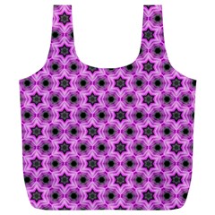 Background Wallpaper Pattern Pink Black Full Print Recycle Bag (xl) by Pakrebo