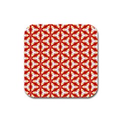 Background Wallpaper Pattern Rubber Square Coaster (4 Pack)  by Pakrebo