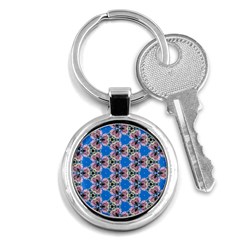 Pattern Sequence Motif Design Plan Floral Key Chain (round) by Pakrebo