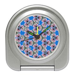 Pattern Sequence Motif Design Plan Floral Travel Alarm Clock by Pakrebo