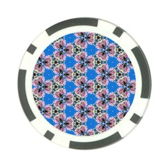 Pattern Sequence Motif Design Plan Floral Poker Chip Card Guard (10 Pack)