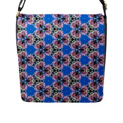 Pattern Sequence Motif Design Plan Floral Flap Closure Messenger Bag (l) by Pakrebo