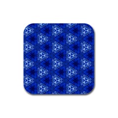 Background Wallpaper Pattern Blue Rubber Square Coaster (4 Pack)  by Pakrebo