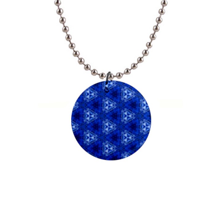 Background Wallpaper Pattern Blue 1  Button Necklace