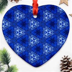 Background Wallpaper Pattern Blue Heart Ornament (two Sides) by Pakrebo