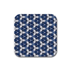 Background Wallpaper Pattern Rubber Square Coaster (4 Pack)  by Pakrebo