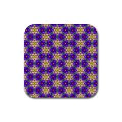 Background Wallpaper Pattern Rubber Square Coaster (4 Pack)  by Pakrebo