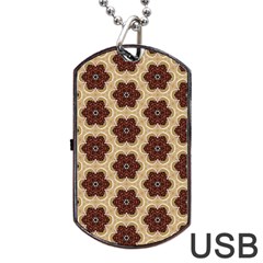 Pattern Sequence Motif Design Plan Dog Tag Usb Flash (one Side) by Pakrebo