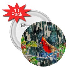 Texture Art Decoration Abstract Bird Nature 2.25  Buttons (10 pack) 