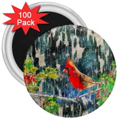 Texture Art Decoration Abstract Bird Nature 3  Magnets (100 pack)