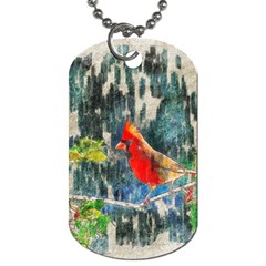 Texture Art Decoration Abstract Bird Nature Dog Tag (Two Sides)