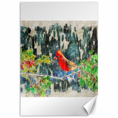 Texture Art Decoration Abstract Bird Nature Canvas 12  x 18 