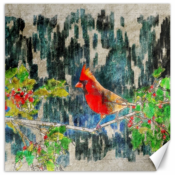 Texture Art Decoration Abstract Bird Nature Canvas 20  x 20 