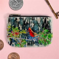 Texture Art Decoration Abstract Bird Nature Mini Coin Purse