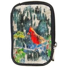 Texture Art Decoration Abstract Bird Nature Compact Camera Leather Case