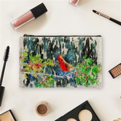 Texture Art Decoration Abstract Bird Nature Cosmetic Bag (Medium)