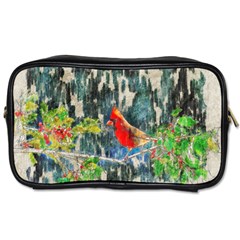 Texture Art Decoration Abstract Bird Nature Toiletries Bag (Two Sides)