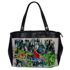 Texture Art Decoration Abstract Bird Nature Oversize Office Handbag