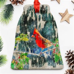 Texture Art Decoration Abstract Bird Nature Ornament (Bell)