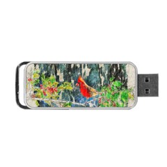 Texture Art Decoration Abstract Bird Nature Portable Usb Flash (two Sides) by Pakrebo