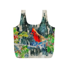 Texture Art Decoration Abstract Bird Nature Full Print Recycle Bag (S)