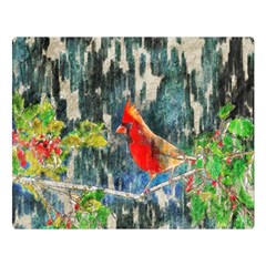 Texture Art Decoration Abstract Bird Nature Double Sided Flano Blanket (Large) 