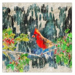 Texture Art Decoration Abstract Bird Nature Large Satin Scarf (square) by Pakrebo