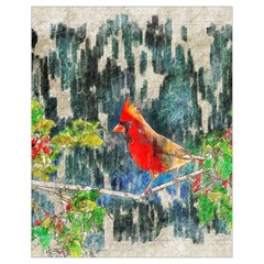 Texture Art Decoration Abstract Bird Nature Drawstring Bag (Small)