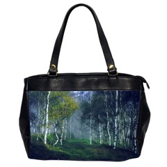 Birch Forest Nature Landscape Oversize Office Handbag (2 Sides) by Pakrebo