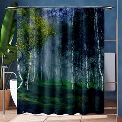 Birch Forest Nature Landscape Shower Curtain 60  X 72  (medium)  by Pakrebo