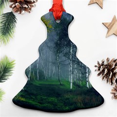 Birch Forest Nature Landscape Christmas Tree Ornament (two Sides) by Pakrebo