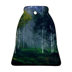 Birch Forest Nature Landscape Bell Ornament (two Sides) by Pakrebo