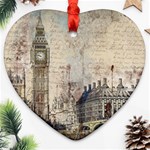 London Westminster Bridge Building Heart Ornament (Two Sides) Back