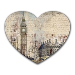 London Westminster Bridge Building Heart Mousepads by Pakrebo