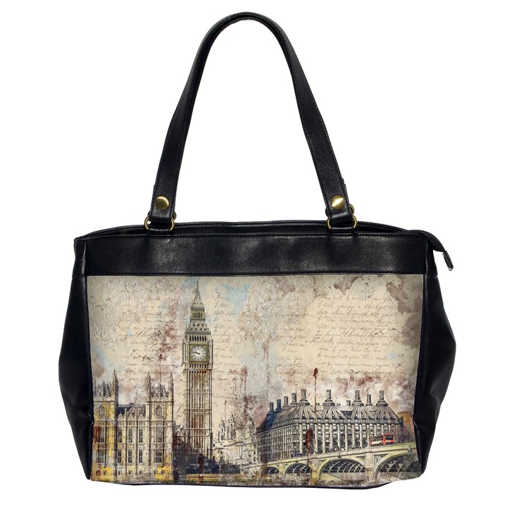 London Westminster Bridge Building Oversize Office Handbag (2 Sides)