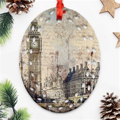 London Westminster Bridge Building Oval Filigree Ornament (two Sides) by Pakrebo