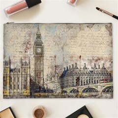 London Westminster Bridge Building Cosmetic Bag (xxl) by Pakrebo