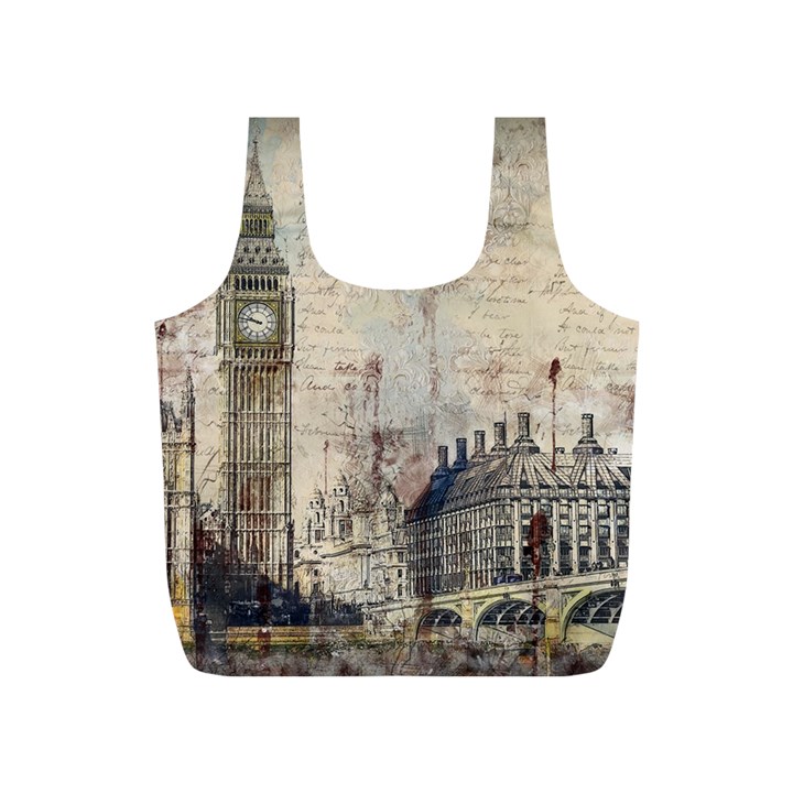 London Westminster Bridge Building Full Print Recycle Bag (S)