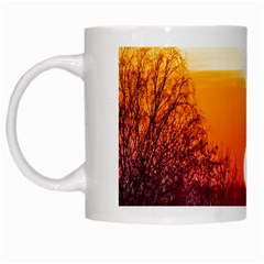 Sun Evening Sunset Sky Landscape White Mugs