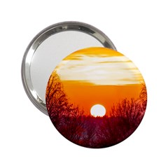 Sun Evening Sunset Sky Landscape 2 25  Handbag Mirrors by Pakrebo