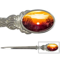 Sun Evening Sunset Sky Landscape Letter Opener by Pakrebo