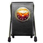 Sun Evening Sunset Sky Landscape Pen Holder Desk Clock Front