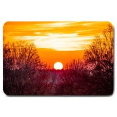 Sun Evening Sunset Sky Landscape Large Doormat  by Pakrebo