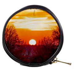 Sun Evening Sunset Sky Landscape Mini Makeup Bag by Pakrebo