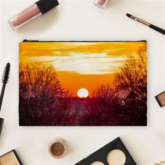 Sun Evening Sunset Sky Landscape Cosmetic Bag (large) by Pakrebo