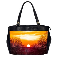 Sun Evening Sunset Sky Landscape Oversize Office Handbag (2 Sides) by Pakrebo